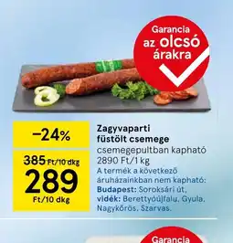 Tesco Zagyvaparti füstölt csemege ajánlat