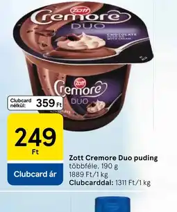 Tesco Zott Cremore Duo puding ajánlat