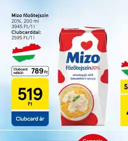 Tesco Mizo főzőtejszín ajánlat
