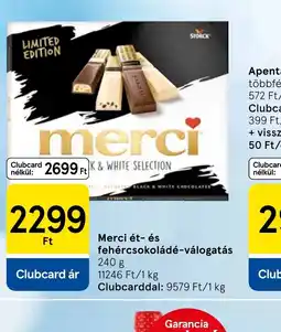 Tesco Merci ét- és fehércsokoládé-válogatás ajánlat