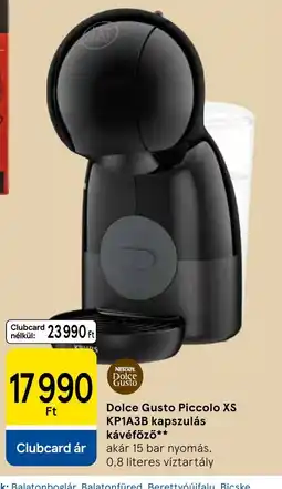 Tesco Dolce Gusto Piccolo XS kapszulás kávéfőző ajánlat