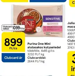 Tesco Purina One Mini alutasakos kutyaeledel ajánlat