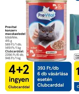 Tesco PreVital Konzerv Macskaeledel ajánlat