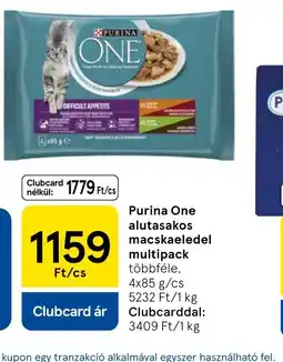 Tesco Purina One alutasakos macskaeledel multipack ajánlat