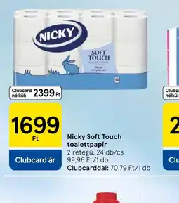 Tesco Nicky Soft Touch toalettpapír ajánlat