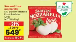 Spar Szarvasi Love mozzarella ajánlat