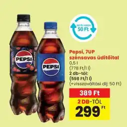 Spar Pepsi, 7UP szénsavas üdítőital ajánlat