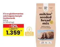 Spar It’s us gluténmentes sokmagvas kenyér lisztkeverék ajánlat
