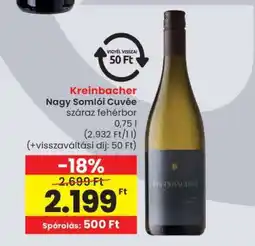 Spar Kreinbacher Nagy Somlói Cuvée ajánlat