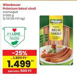 Spar Wiesbauer Prémium bécsi virsli ajánlat