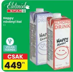 Spar Happy növényi ital ajánlat