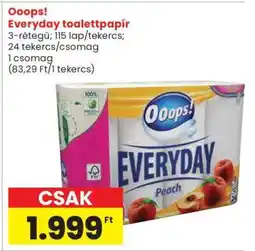 Spar Ooops! Everyday Toalettpapír ajánlat