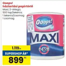 Spar Ooops! háztartási papírtörlő ajánlat