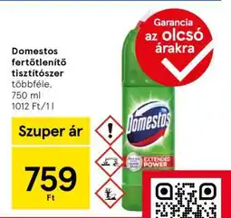 Tesco Domestos fertőtlenítő tisztítószer ajánlat