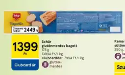 Tesco Schär gluténmentes bagett ajánlat