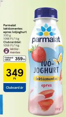 Tesco Parmalat laktózmentes epres ivójoghurt ajánlat