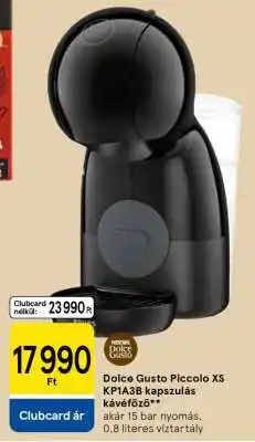 Tesco Dolce Gusto Piccolo XS KP1A3B kapszulás kávéfőző ajánlat