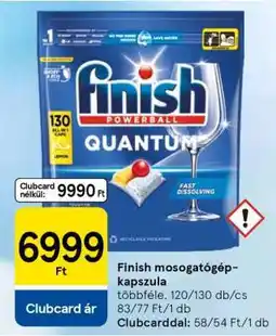 Tesco FINISH Mosogatógép kapszula ajánlat
