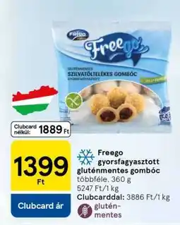 Tesco Freego gyorsfagyasztott gluténmentes gombóc ajánlat