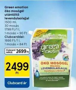 Tesco Green emotion öko mosógél utántöltő levendulaolajjal ajánlat