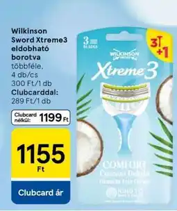 Tesco Wilkinson Sword Xtreme3 Eldobható Borotva ajánlat