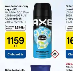 Tesco Axe dezodorspray vagy stift ajánlat