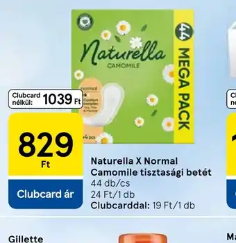 Tesco Naturella X Normal Camomile tisztasági betét ajánlat