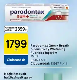 Tesco Parodontax Gum + Breath többféle, 75 ml Sensitivity Whitening fluoridos fogkrém ajánlat