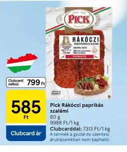 Tesco Pick Rákczi paprikás szalámi ajánlat