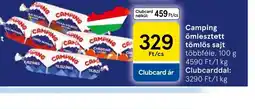 Tesco Camping ömlesztett tömlős sajt ajánlat