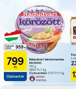 Tesco Nádudvari laktzmentes körözött ajánlat