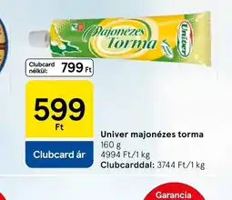 Tesco Univer majonézes torma ajánlat