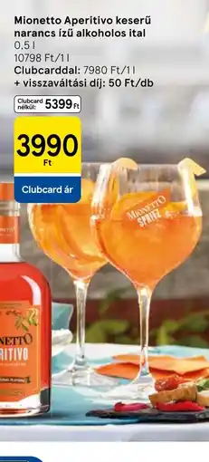 Tesco Mionetto Aperitivo keserű narancs ízű alkoholos ital ajánlat