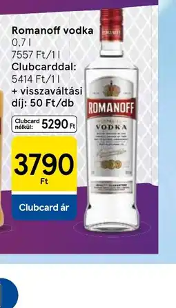Tesco Romanoff vodka ajánlat