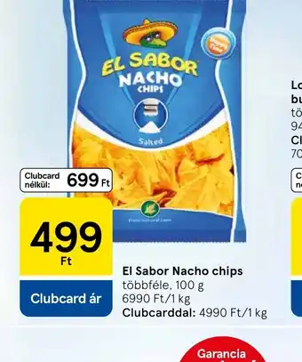 Tesco El Sabor Nacho chips ajánlat