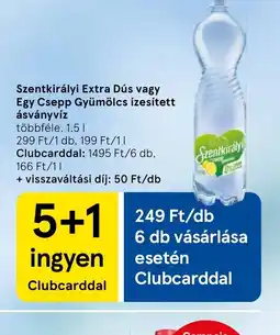 Tesco Szentkirályi Extra Dús vagy Egy Csepp Gyümölcs ízesített ásványvíz ajánlat