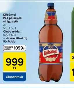 Tesco Kőbányai PET palackos világos sör ajánlat