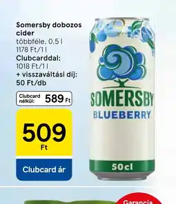 Tesco Somersby dobozos cider ajánlat