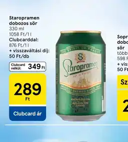 Tesco Staropramen dobozos sör ajánlat