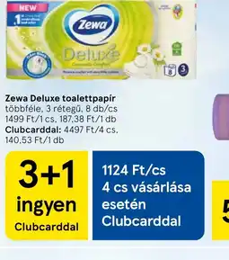Tesco Zewa Deluxe toalettpapír ajánlat