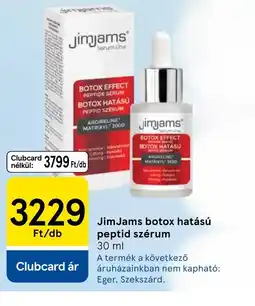 Tesco JimJams botox hatású peptid szérum ajánlat
