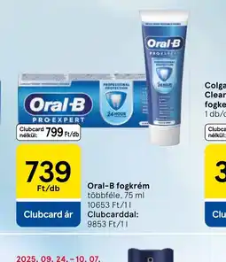 Tesco Oral-B fogkrém ajánlat