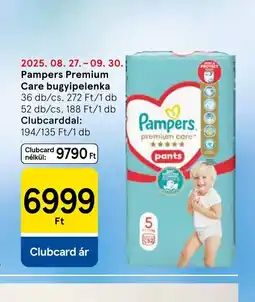 Tesco Pampers Premium Care bugyipelenka ajánlat