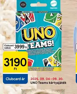 Tesco UNO Teams! ajánlat