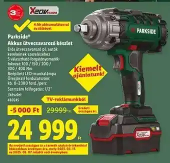 Lidl Parkside Akkus ütvecsavarozó készlet ajánlat