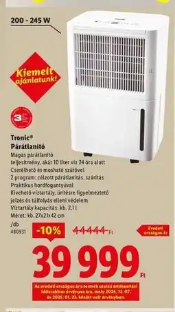 Lidl Tronic Párátlanító ajánlat