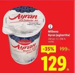 Lidl Milbona Ayran joghurtital ajánlat