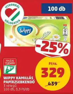 PENNY Wippy Kamillás Papírzsebkendő ajánlat