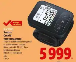 Lidl SANITAS Csukló vérnyomásmérő ajánlat