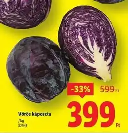 Lidl Vörös káposzta ajánlat